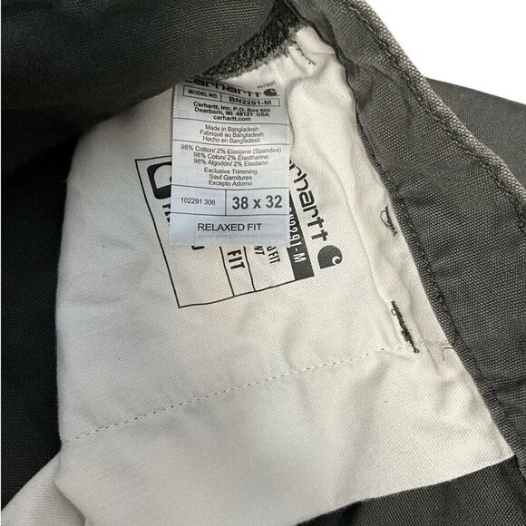 Carhartt Relaxed Fit Pants Men's Size 38x32 Color Grey Great Condition Work - Picture 4 of 5